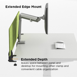Aluminum Extended Edge Mount Desktop Panel Clamps