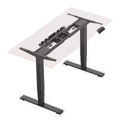 High-Speed Electric Dual Motor Sit-Stand Desk (Reversed, Square Column)