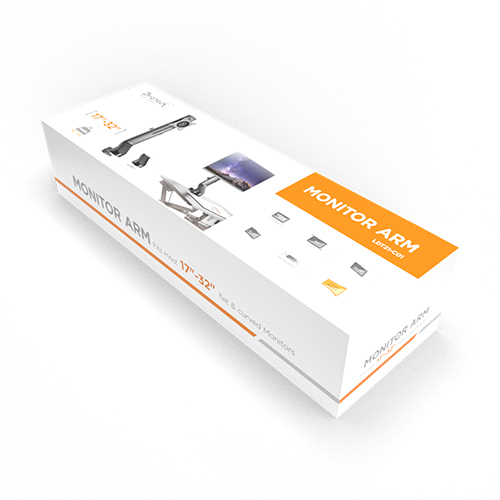 シングルスクリーン昇降ワークステーション互換モニターアーム LDT21-C01 追加の260-450mm(10.2"-17.7")の高さ調整範囲 from china(chinese)