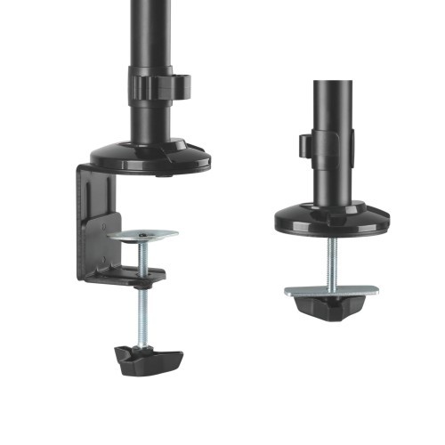 Pole Held Floating Sit-Stand Desk Converter with Dual Monitor Mount DWS20-C02 Keep Yourself in Right Position from china(chinese)