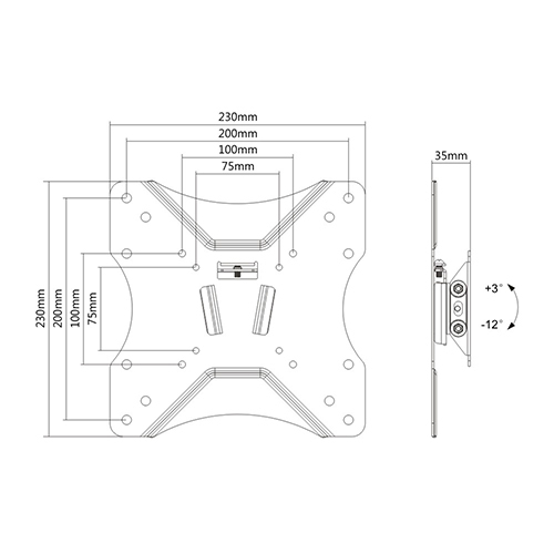 Compact Slim Tilt TV Wall Mount KM21-22T For most 23''-42'' LED, LCD flat panel TVs from china(chinese)