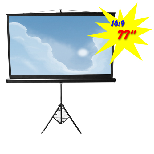Economy/Budget Portable Tripod Projection Screen-77’’/16:9 PSDA77 For education, commercial presentations or residential home cinema from china(chinese)