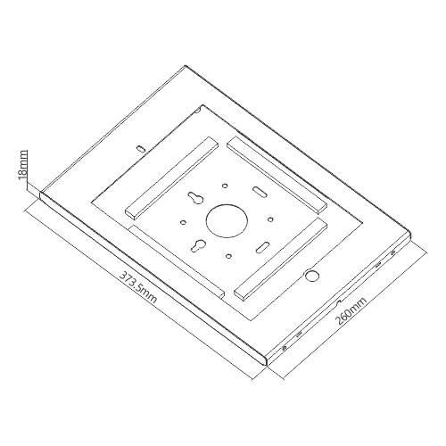 RECINTO DE PARED ANTIRROBO PARA TABLET IPAD PRO DE 12,9" (GEN 1/2) PAD26-01L Ideal para Ferias Comerciales, Exhibiciones de Tiendas y Más Lugares Públicos from china(chinese)