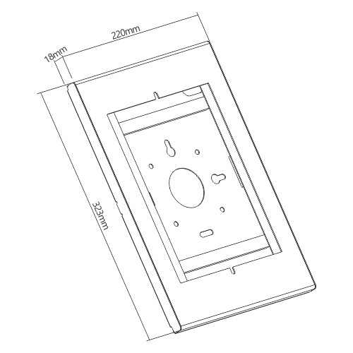 Anti-Theft Tablet Wall Mount Enclosure for 9.7" iPad 5/6 & iPad Pro (1st), 10.2" iPad 7/8/9, 10.5” iPad Air (Gen 3)/iPad Pro, 10.1" Samsung Galaxy Tab A (2019)   PAD32-01B Ideal for Trade Show, Store Display and More Public Places from china(chinese)