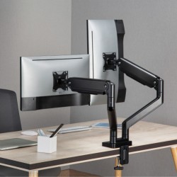Dual Monitor Heavy-Duty Spring-Assisted Monitor Arm
