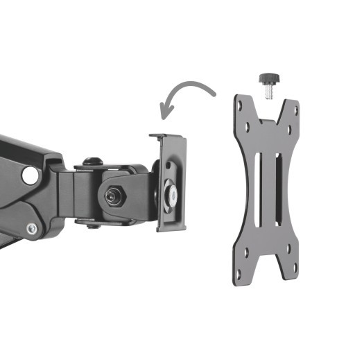 Premium Dual Monitors Aluminum Gas Spring Monitor Arm with USB Ports LDT26-C024U Adjust and Position Your Monitor - Perfect for Smaller Desktop from china(chinese)