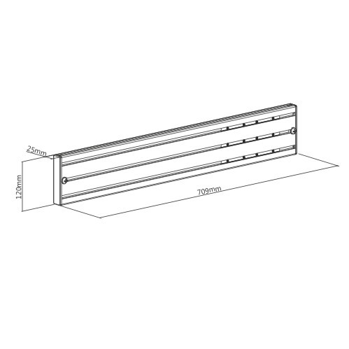 Mounting Rail for Video Wall Mount/Menu Board Mount (700mm) LVS02-R70 Compatible with LVS02 Series/LVC03 Series from china(chinese)