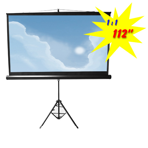 スタンダードポータブル三脚プロジェクタースクリーン - 112’’/1:1 PSDB112 教育、商業プレゼンテーション、または住宅用ホームシネマ用 from china(chinese)