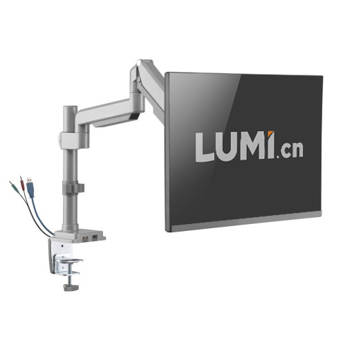 BRAZO PARA MONITOR ÚNICO RENDIMIENTO RESORTE DE GAS ALUMINIO MONTAJE EN POSTE CON USB LDT34-C012UP Para la Mayoría de los Monitores de 17"-32" from china(chinese)