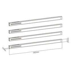 Extension Rails for 56"-60" Displays