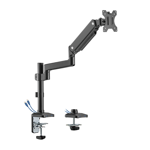 Single Monitor Pole Mounted Premium Aluminum Spring-Assisted Monitor Arm with 3.0 USB Cables Included LDT53-C012UP For most 17"-32" Monitors from china(chinese)