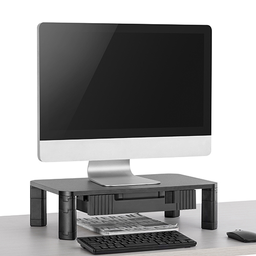 Particle Board Modular Multi-Purpose Riser with Drawer AMS-9 Accommodate most 13’’-32’’ monitors, laptops, printers, and other office machines from china(chinese)