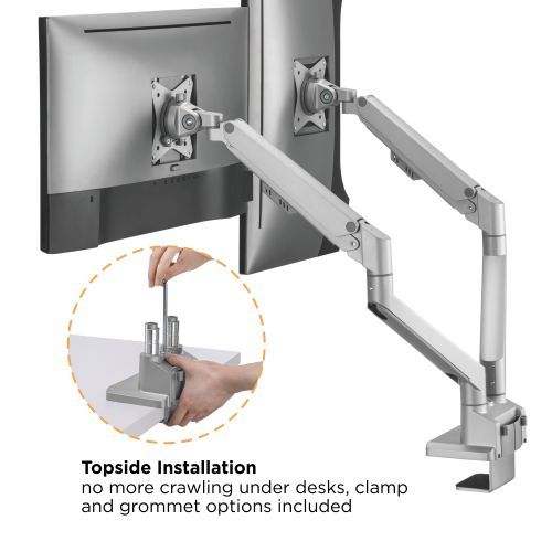 Dual Monitor Thin Gas Spring Monitor Arm LDT62-C024 For most 17"~32" Monitors from china(chinese)