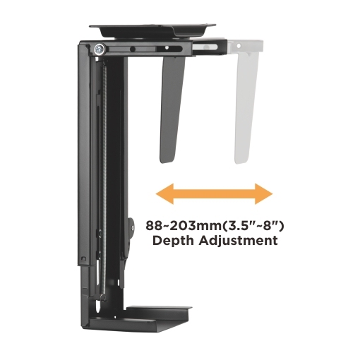 Steplessly Adjustable Under-Desk CPU Mount CPB-19 With an Easy-Locking Handle for Height Adjustment from china(chinese)