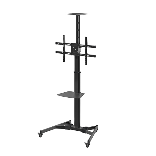 Telescopic Height Adjustable Steel TV Cart TTV03-46TW For most 37"-70" LED/LCD Flat Panel TVs from china(chinese)