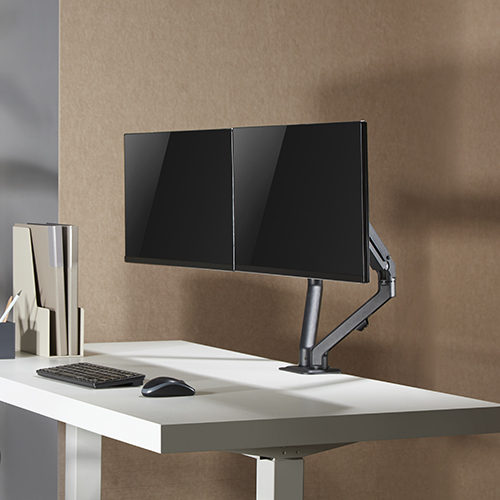 Dual Monitor Minimalist Spring-Assisted Monitor Arm LDT45-C024 For Most 17"-27" Monitors from china(chinese)