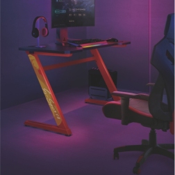 China Z-Shaped Gaming Computer Desk with Cup Holder and Headphone Hook  Supplier and Manufacturer- LUMI Game