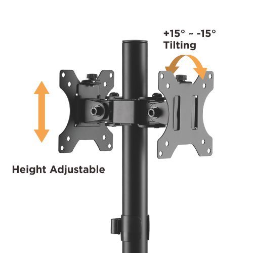 Articulating Pole Mount Single Dual Monitors Mount LDT40-G02 Fit Most 17”-32” Monitors from china(chinese)