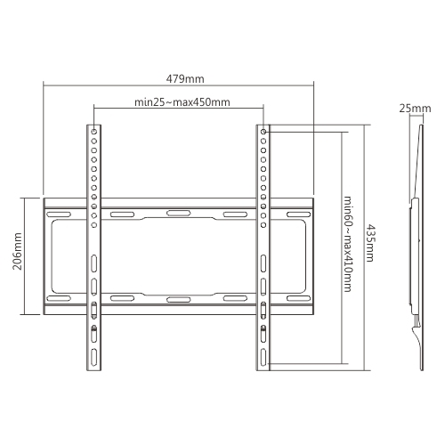 Economy Low Profile Fixed Wall Mount LP34G-44F For most 32"-55" LED, LCD flat panel TVs from china(chinese)