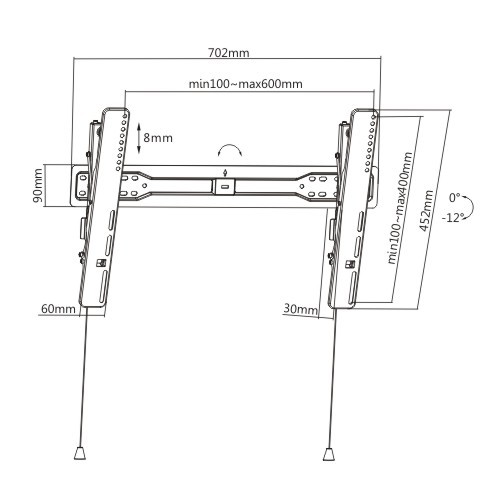 Ultra-Slim Tilt TV Wall Mount LP57-46T Fits 37"-70" TV from china(chinese)