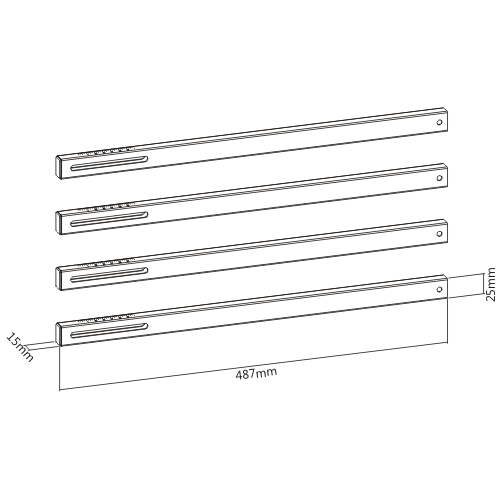 RIELES DE EXTENSIÓN PARA PANTALLAS DE 45”-50” LVW12-50A Compatible con Soporte para Videowall de la Serie LVW12 from china(chinese)