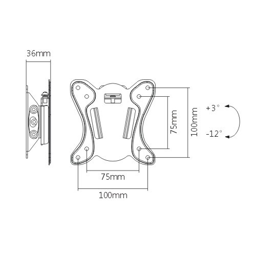 SOPORTE DE PARED INCLINABLE PARA TV DELGADO COMPACTO KM20-11T Para la mayoría de televisores de pantalla plana LED y LCD de 13"-27" from china(chinese)