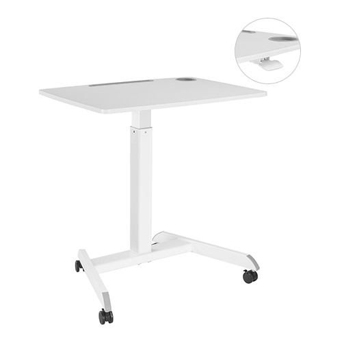 Height Adjustable Mobile Workstation with Paddle Lever FWS07-6 A Mobile Stand for Presentations or an Active Work Style from china(chinese)