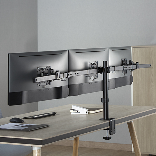 Pole Mount Triple-Screen Monitor Mount LDT57-C03 For Most 17"-32" Monitors from china(chinese)