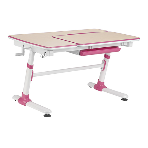 Height Adjustable Children Desk (1190x730mm/46.9"x28.7", Right Up) E502 Right Up Tiltable Desktop | Compartment Drawer from china(chinese)