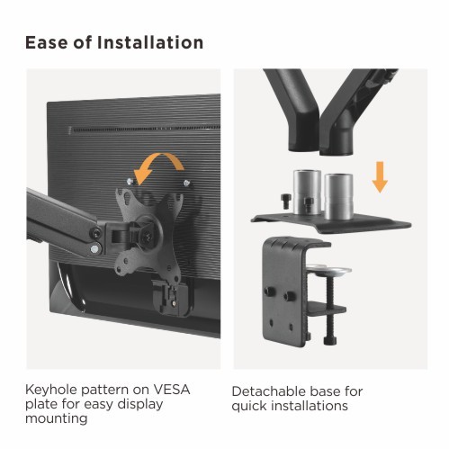 Dual Monitor Minimalist Spring-Assisted Monitor Arm LDT45-C024 For Most 17"-27" Monitors from china(chinese)