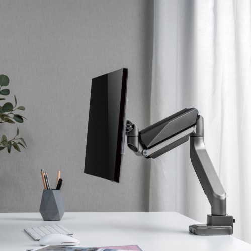 USB3.0ポート付きエコノミーヘビーデューティーシングルモニターガススプリング式モニターアーム LDT52-C012U ほとんどの17"-35"フラットパネルと曲面モニター用 from china(chinese)