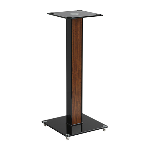 23.6" Aluminum, Glass & Wood Bookshelf Speaker Stands BS-03M For bookshelf/center-channel speakers from china(chinese)