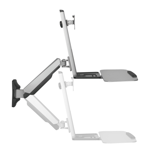 CPUホルダー付きシングルスクリーンクラシックガススプリング式コンピューター壁掛け金具 DWS02-W01 ほとんどの13''-32"LED/LCDモニター画面用 from china(chinese)