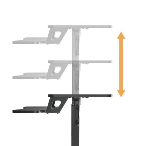 Manual Height Adjustable Workstation with Keyboard Tray FWS08-2 Effortless and Space-saving from china(chinese)