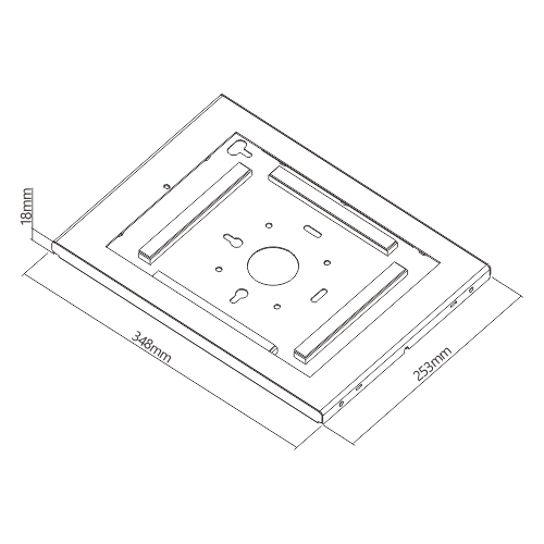 Anti-theft Wall Mount Tablet Enclosure for 12.9" iPad Pro (Gen3) PAD26-01LP Ideal for Trade Show, Store Display and More Public Places from china(chinese)