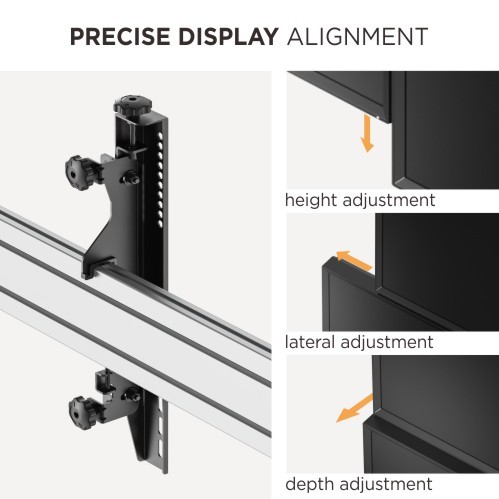 Dual Stacking Screens TV Stand LVS02-246FP For most 40"-65" Displays from china(chinese)