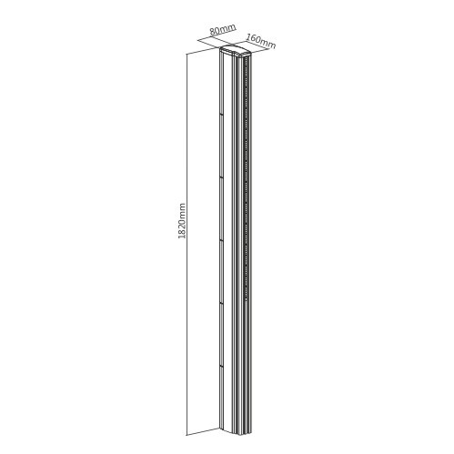 Aluminum Column for Video Wall Stand/Cart (1800mm) LVS02-C18 Compatible with LVS02 Series from china(chinese)