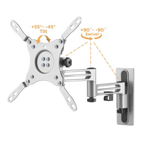 Lockable Aluminum Full-Motion RV TV Mount with Extended VESA LDA37-222 For most 13”-43” Displays from china(chinese)