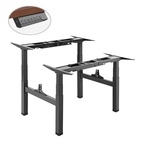 Quad Motor Back-to-Back Electric Sit-Stand Desk with Square Column (Standard) M07-43D Design for Upgraded Lifting Experience! from china(chinese)