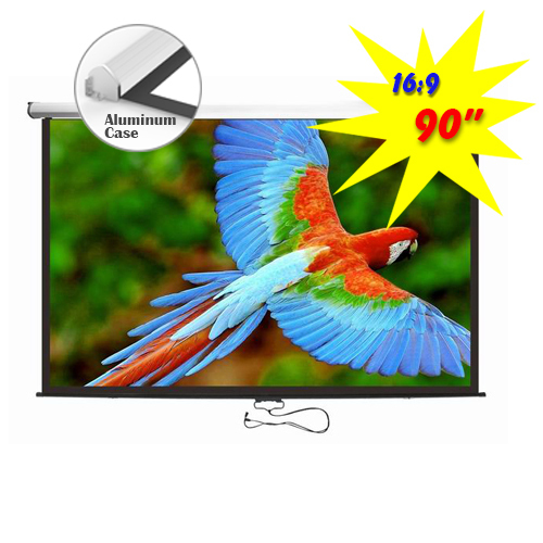 Aluminum Auto-lock Manual Projection Screen-90’’ /16:9 PMBA90 For education, commercial presentations or residential home cinema from china(chinese)