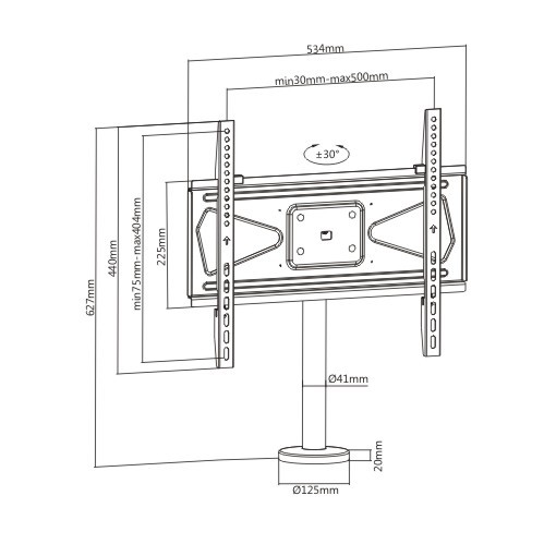 Swivel Bolt-Down Desktop TV Mount LDT03-16L  from china(chinese)