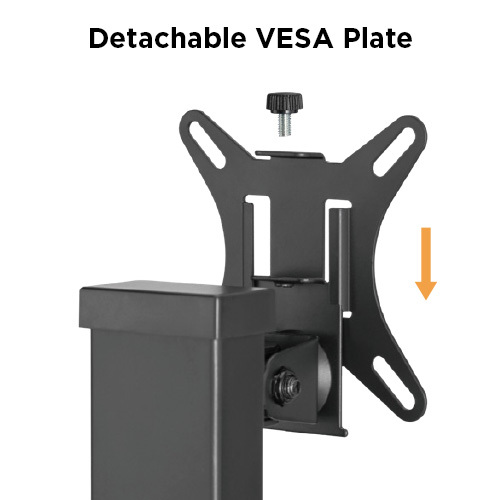 Free-Standing Vertical Lift Steel Monitor Stand LDT67-T01 For most 17"~32" Monitors from china(chinese)