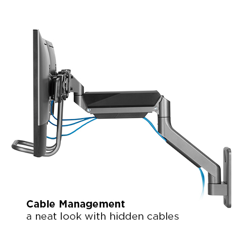 Triple-Monitor Gas Spring Monitor Wall Mount LDA39-3112 Supports most 17"-27’’ Monitors from china(chinese)