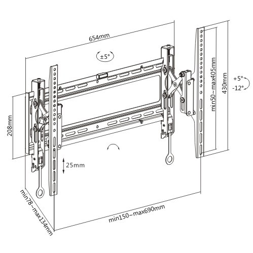 Advanced Extension Tilt TV Wall Mount LP65-46T Extends for Maximum Viewing Enjoyment! from china(chinese)