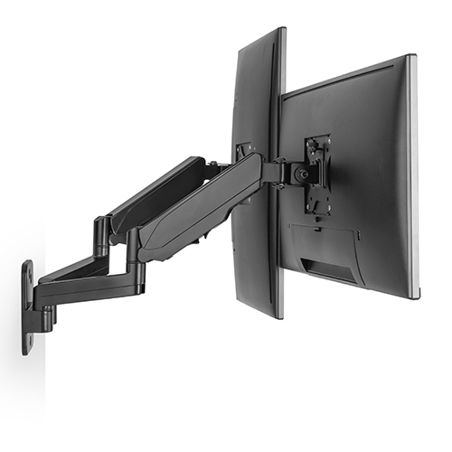 Dual Screen Wall-Mounted Gas Spring Monitor Arm LDA30-114 Smooth & Flexible Adjustment from china(chinese)