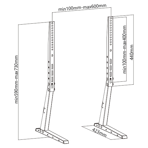 Minimalist Design Tabletop TV Stand LDT03-09L For most 37"-70" LED/LCD Flat Panel TVs from china(chinese)
