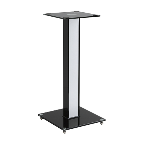 18" Aluminum, Glass & Wood Bookshelf speaker stands BS-03S For bookshelf/center-channel speakers from china(chinese)
