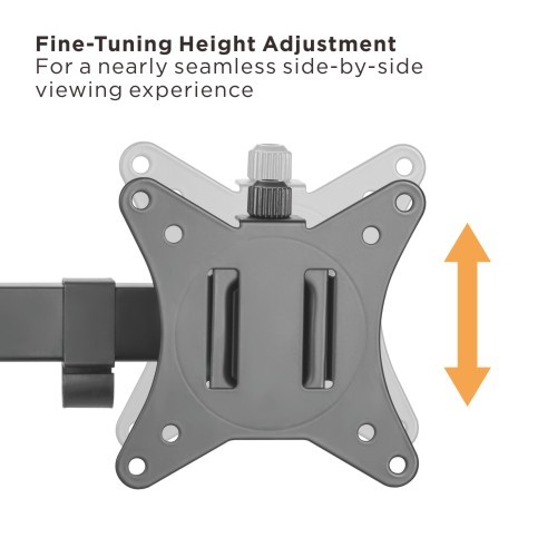 Dual-Monitor Steel Articulating Monitor Stand LDT66-T024 For most 17”-32” monitors from china(chinese)