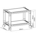 2-Tier Mobile Modular Multi-Purpose Smart Stand with Shelf (Large Surface)