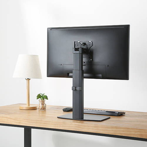 Single Screen Pneumatic Vertical Lift Monitor Stand LDT22-T01 For Most 17"-32" Flat and Curved Monitors from china(chinese)